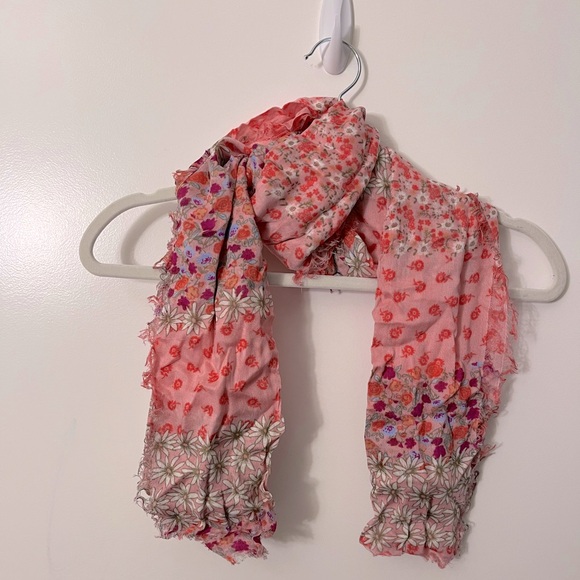 Pink Floral Scarf - Picture 1 of 4